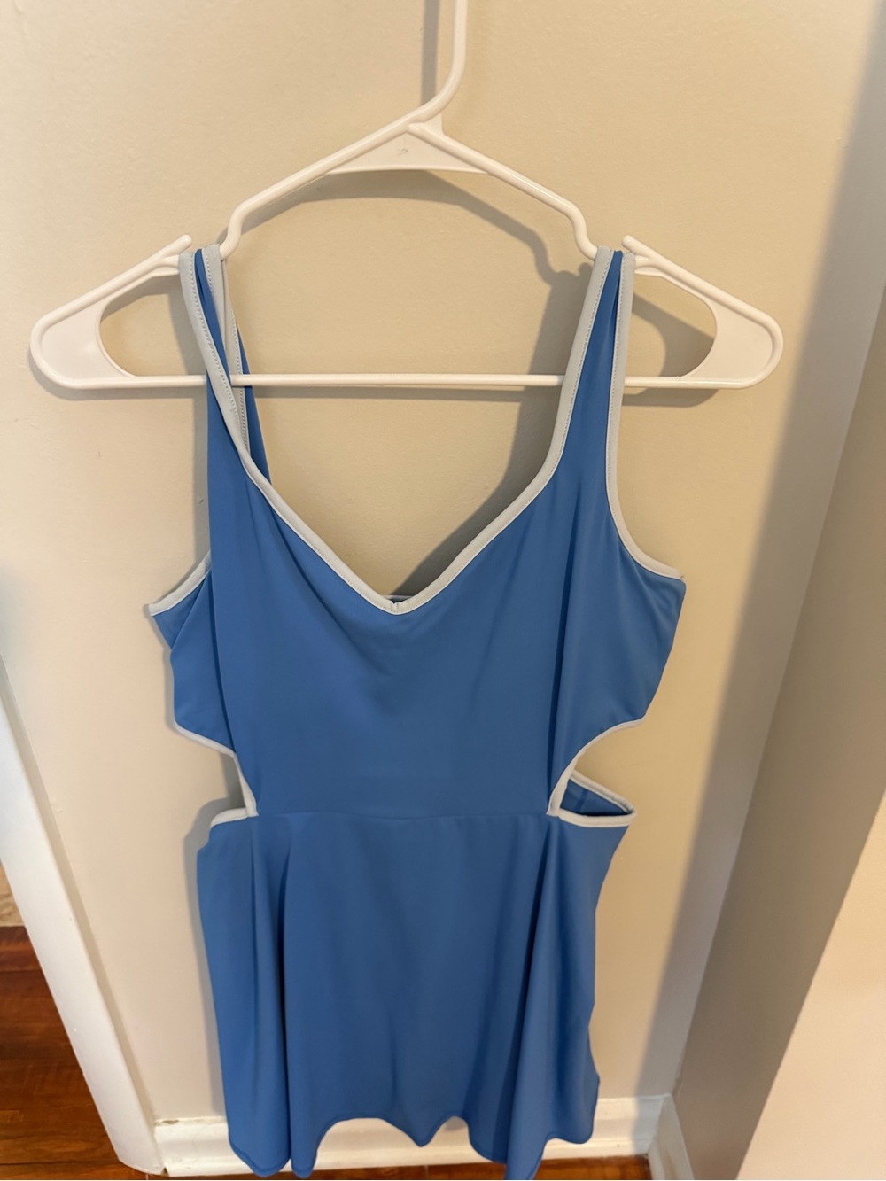 Old Navy Blue Mini Dress with White Trim athletic dress large